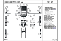 2008 Nissan Sentra DL Auto Dash Kit Diagram