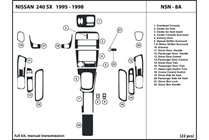 1997 Nissan 240SX DL Auto Dash Kit Diagram