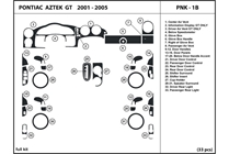 2004 Pontiac Aztek DL Auto Dash Kit Diagram
