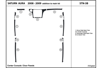2009 Saturn Aura DL Auto Dash Kit Diagram