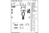 1998 Toyota Camry DL Auto Dash Kit Diagram