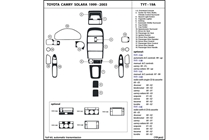 2000 Toyota Solara DL Auto Dash Kit Diagram