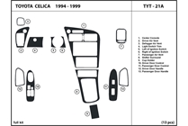 1998 Toyota Celica DL Auto Dash Kit Diagram