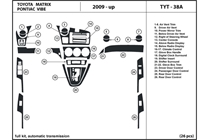 2010 Pontiac Vibe DL Auto Dash Kit Diagram