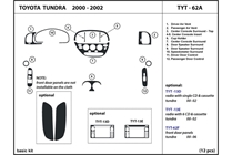 2002 Toyota Tundra DL Auto Dash Kit Diagram