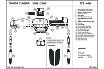 2005 Toyota Tundra DL Auto Dash Kit Diagram