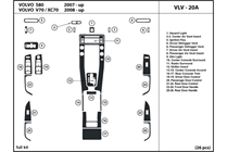 2012 Volvo XC70 DL Auto Dash Kit Diagram