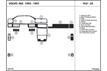 1997 Volvo 960 DL Auto Dash Kit Diagram