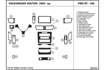 2010 Volkswagen Routan DL Auto Dash Kit Diagram