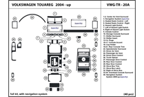 2006 Volkswagen Touareg DL Auto Dash Kit Diagram