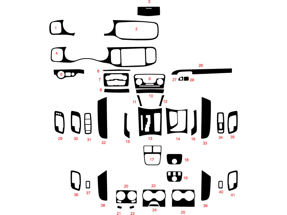 Dodge Charger 2011-2023 Dash Kit Diagram
