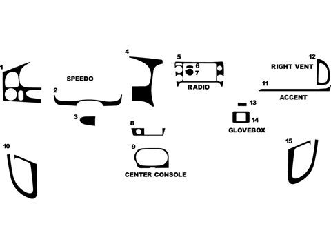 Rdash™ Ford Ranger 2008-2011 Woodgrain Dash Kits