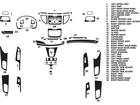 Rdash™ Honda CR-V 2012-2014 Camo Dash Kits