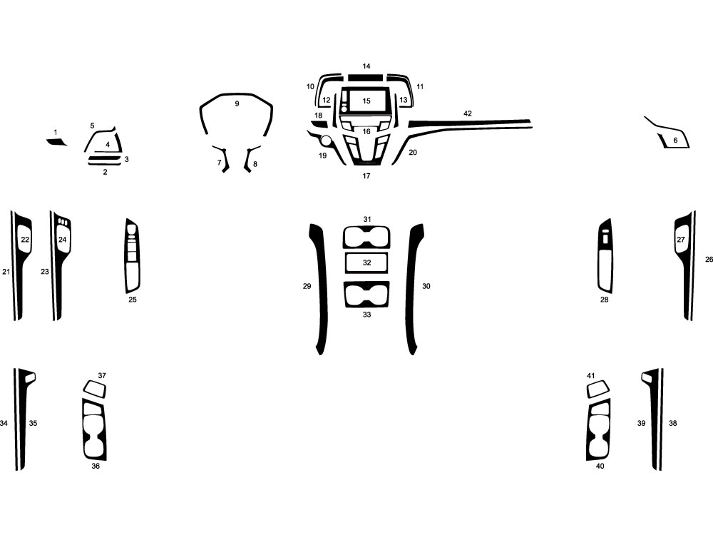 Honda Odyssey 2018-2024 Dash Kit Diagram