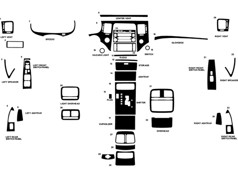 Rdash™ Hyundai Azera 2006-2011 Woodgrain Dash Kits