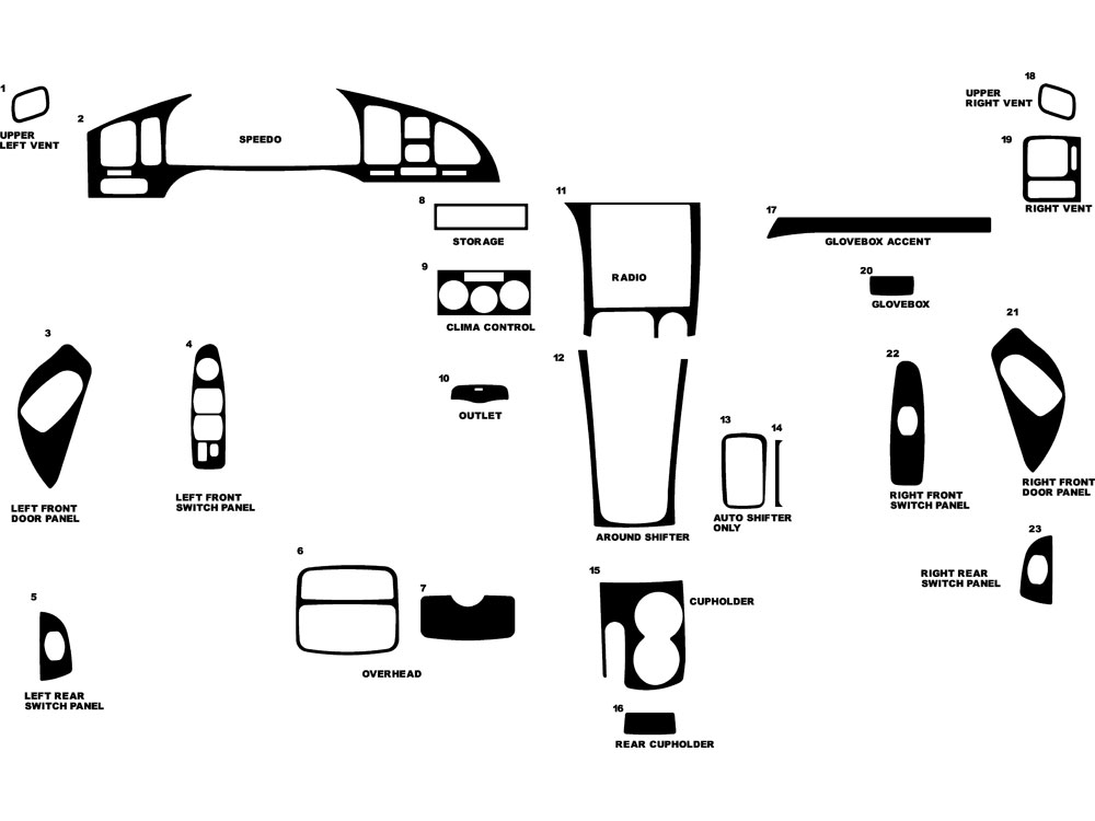 Hyundai Elantra 2004-2006 Dash Kit Diagram