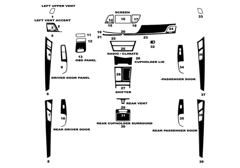 Rdash™ Hyundai Genesis 2015-2016 Camo Dash Kits (Sedan)