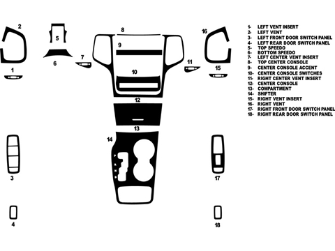 Rdash™ Jeep Grand Cherokee 2011-2013 Woodgrain Dash Kits