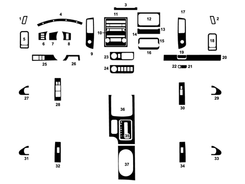 Rdash™ Nissan Xterra 2013-2015 Woodgrain Dash Kits