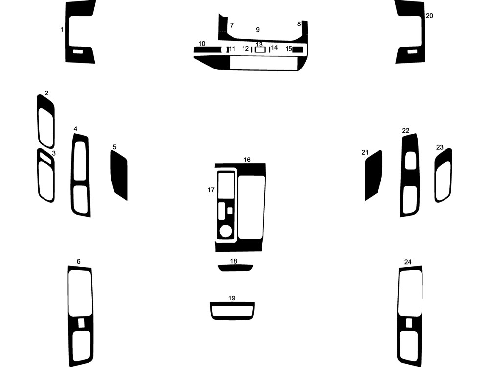 Nissan Pathfinder 2022-2024 Dash Kit Diagram