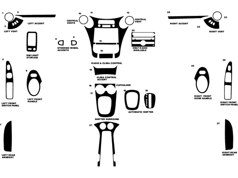 Rdash™ Saturn Ion 2006-2007 Woodgrain Dash Kits (Coupe)
