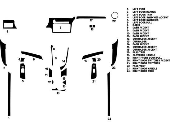Scion tC 2011-2016 Dash Kit Diagram