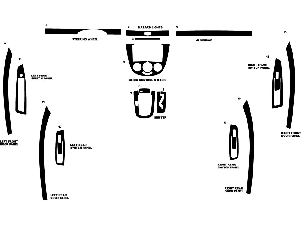 Suzuki Reno 2005-2008 Dash Kit Diagram