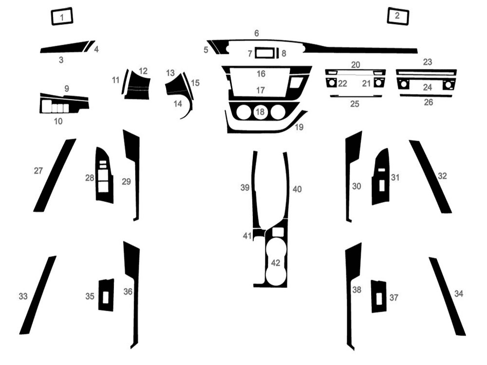 Toyota Corolla 2014-2016 Dash Kit Diagram