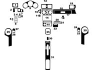 Toyota MR2 2000-2005 Dash Kit Diagram