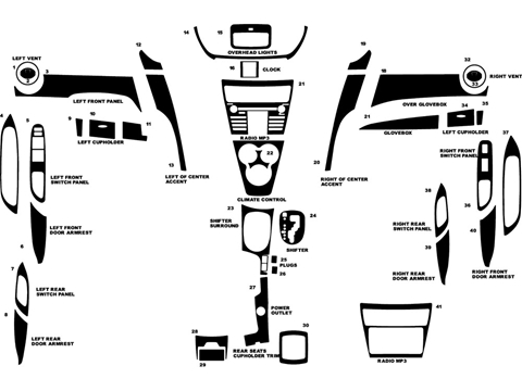 Rdash™ Toyota Yaris 2007-2011 Camo Dash Kits (Sedan)