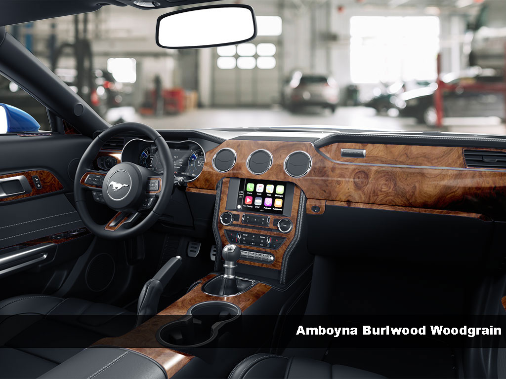 Ford Mustang 2024-2024 Amboyna Burlwood Wood Dash Kit Finish