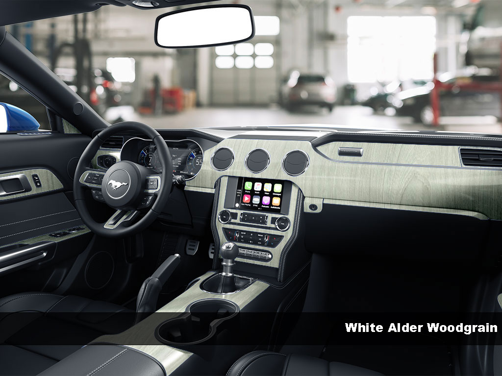 GMC Sierra 2014-2018 White Alder Wood Dash Kit Finish