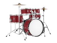 3M 2080 Matte Red Metallic Drum Kit Wrap