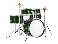 Rwraps Gloss Metallic Green Mamba Drum Kit Wrap