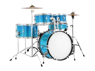 Rwraps Matte Chrome Light Blue Drum Kit Wrap