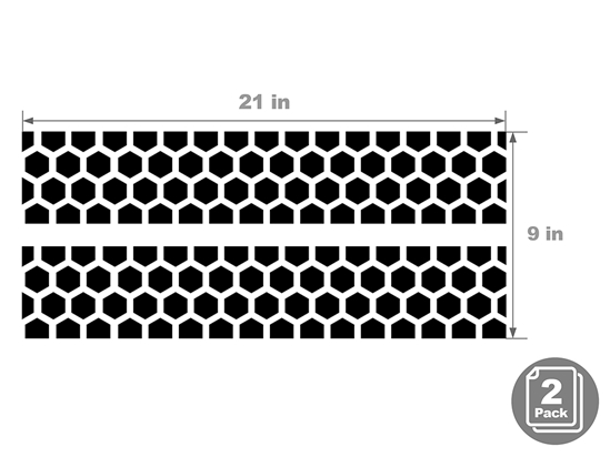 Honeycomb Fender Stripes Length Diagram