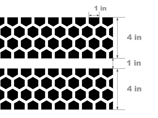 Honeycomb Fender Hash Mark Width Diagram