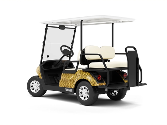 Rwraps 3D Carbon Fiber Gold (Digital) Golf Cart Vinyl Wraps