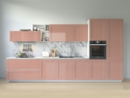 Rwraps Gloss Metallic Rose Gold Kitchen Cabinetry Wraps