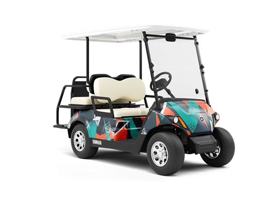 Practice Clothes Abstract Wrapped Golf Cart