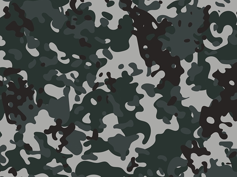 Rwraps™ Gray Camouflage Print Vinyl Wrap Film - Charcoal Woodland