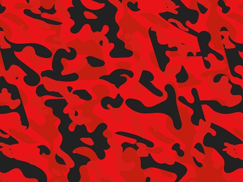 Rwraps™ Red Camouflage Print Vinyl Wrap Film - Scarlet Woodland