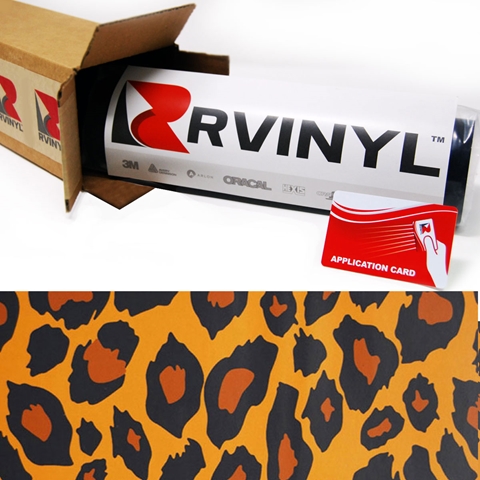 Rwraps™ Cheetah Vinyl Wrap Film - Orange (Discontinued)
