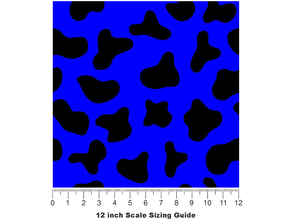 Blue Cow Vinyl Film Pattern Size 12 inch Scale