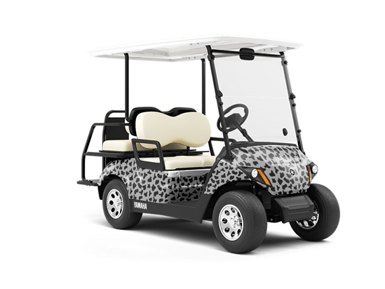 Gray Cow Wrapped Golf Cart