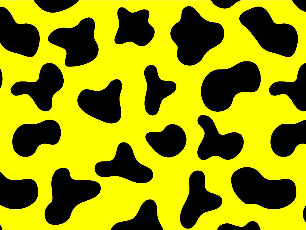 Rwraps™ Cow Print Vinyl Wrap Film - Yellow