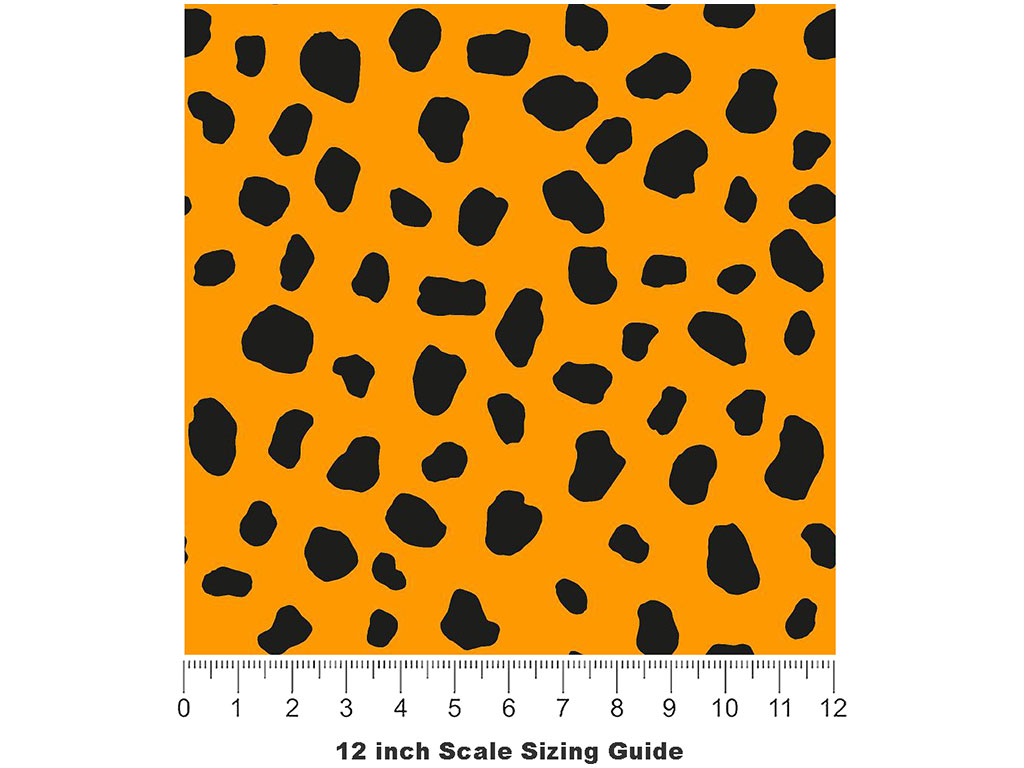 Orange Dalmation Vinyl Film Pattern Size 12 inch Scale