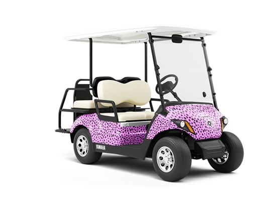 Pink Dalmation Wrapped Golf Cart