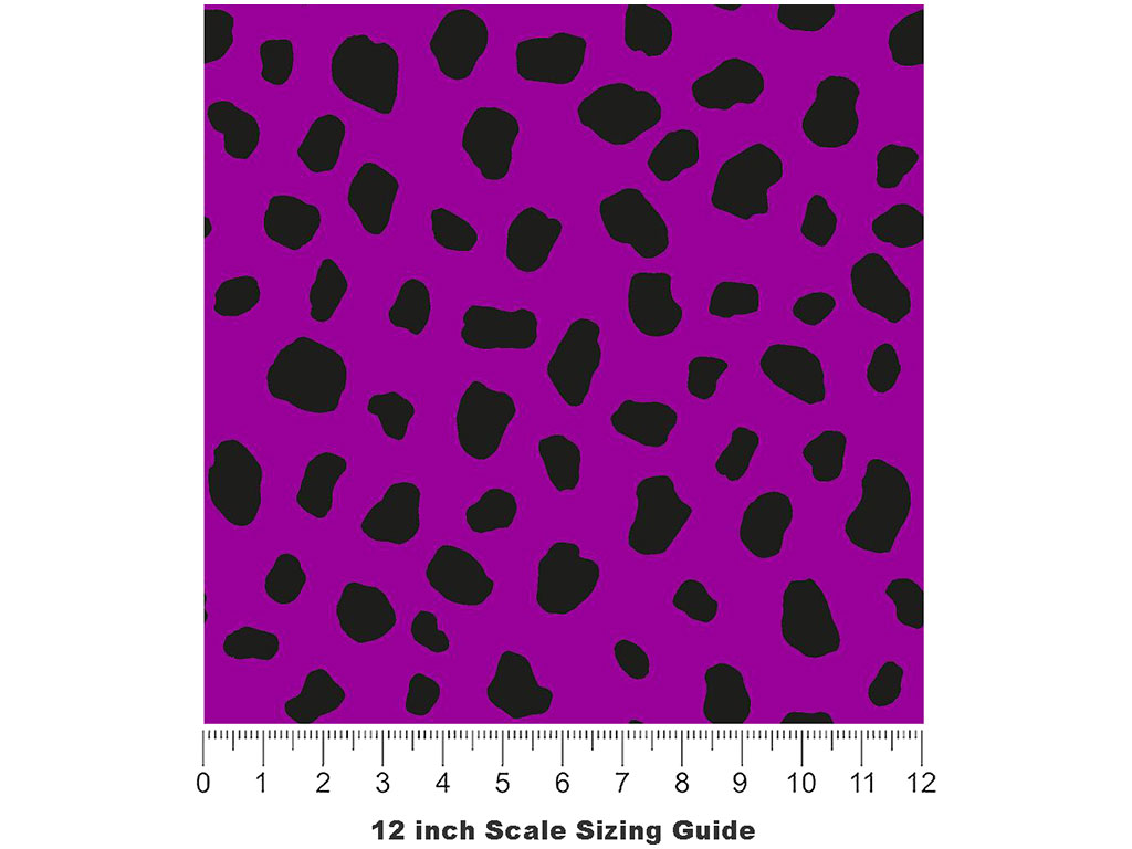 Purple Dalmation Vinyl Film Pattern Size 12 inch Scale