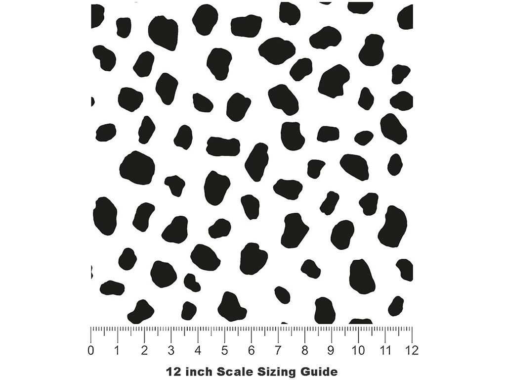 White Dalmation Vinyl Film Pattern Size 12 inch Scale